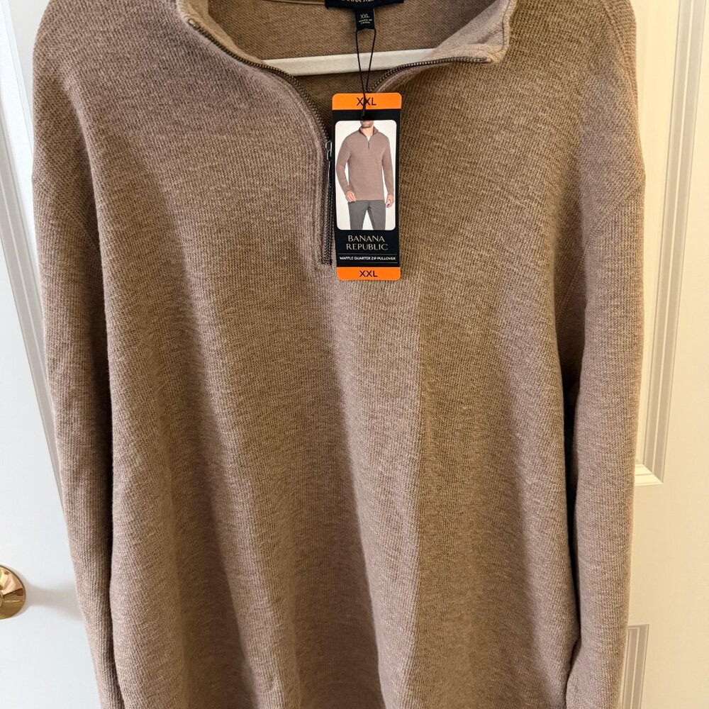 Banana Republic Waffle Quarter-Zip Pullover – Men’s XXL (NWT)